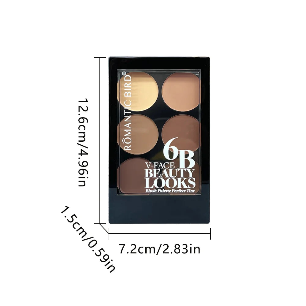 6 Colors Highlight Contouring Powder Palette