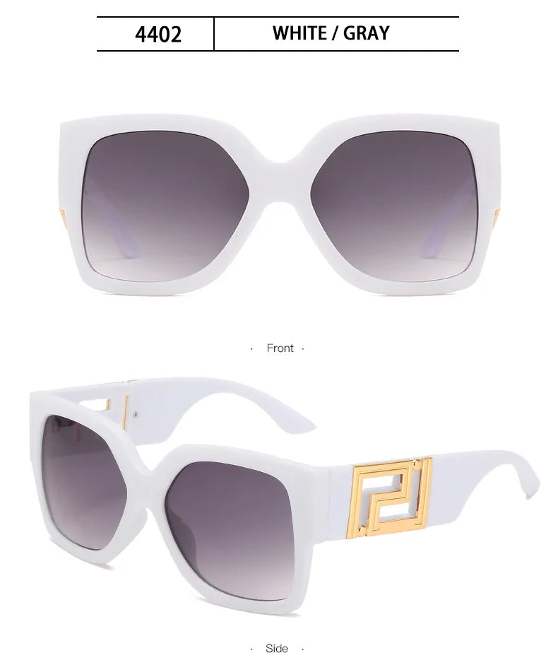 Luxury Stylish Square Retro Gradient Tone Sunglasses.