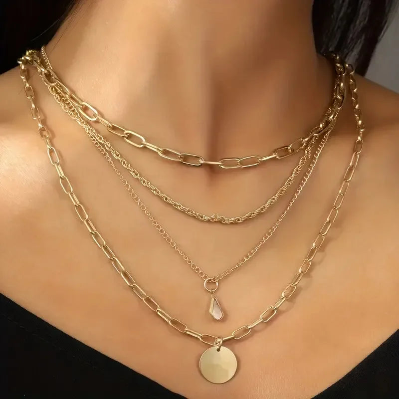 Hot Selling Water Droplet Layered Necklace