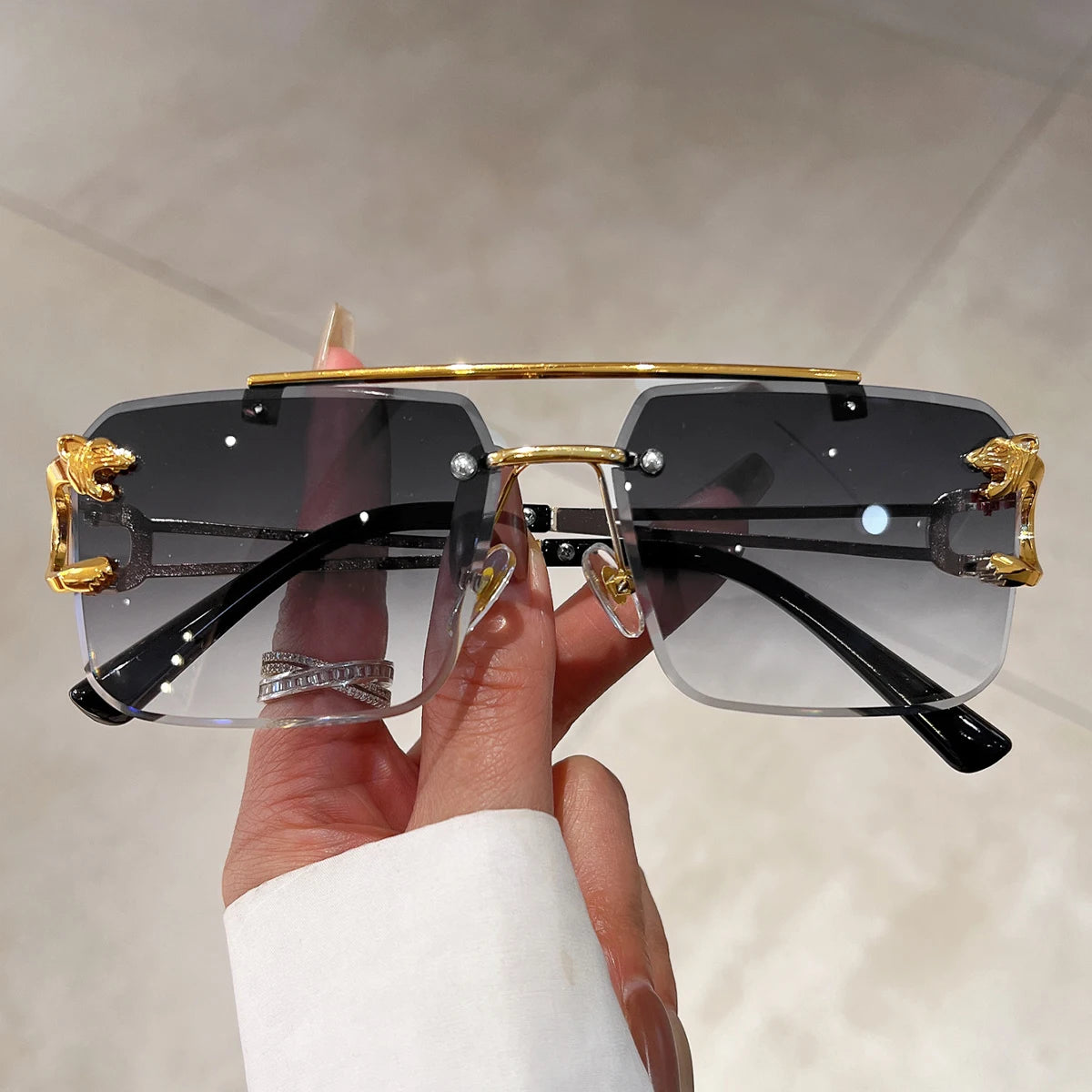 Double Bridge Gradient UV400 Sunglasses