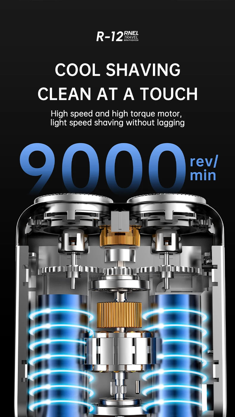 Mini Electric Shaver Dual Head Waterproof Razor