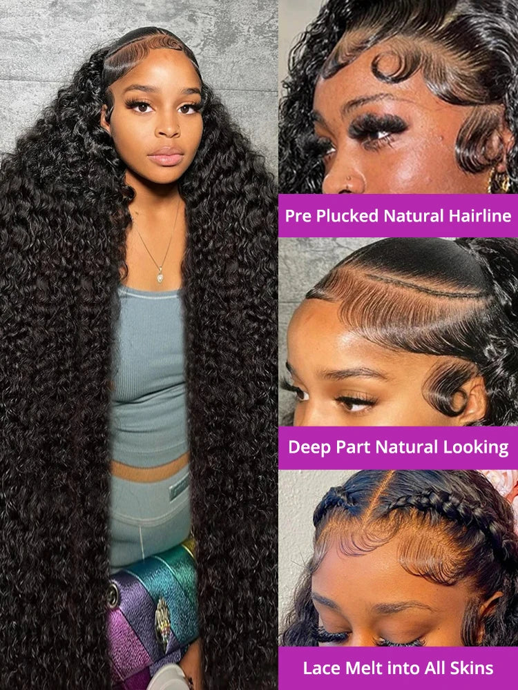 250% Wave Curly 13x4 Lace Front