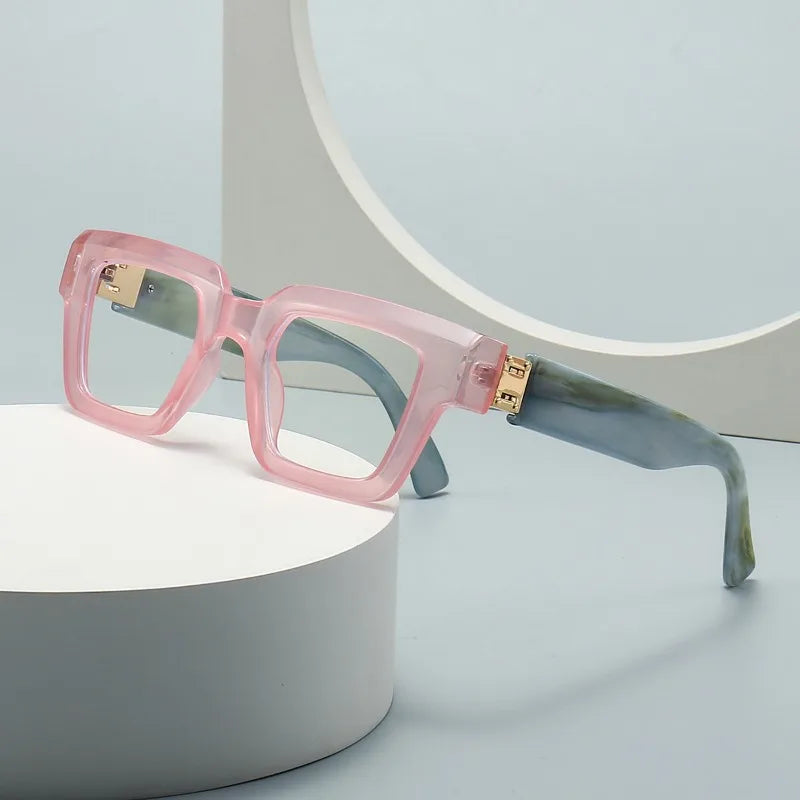 Square Candy Color Clear Gradient Eyewear
