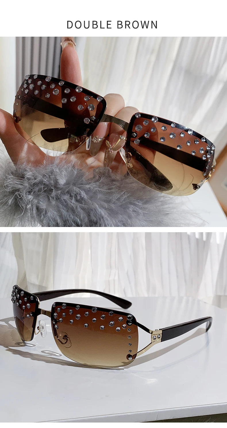 Handmade Diamond Frameless Sunglasses