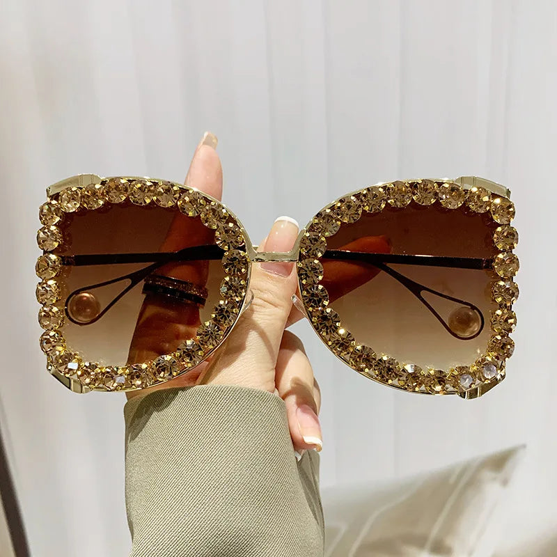 Luxury Diamonds UV400 Eyewear | European And American Style Sun Glasses