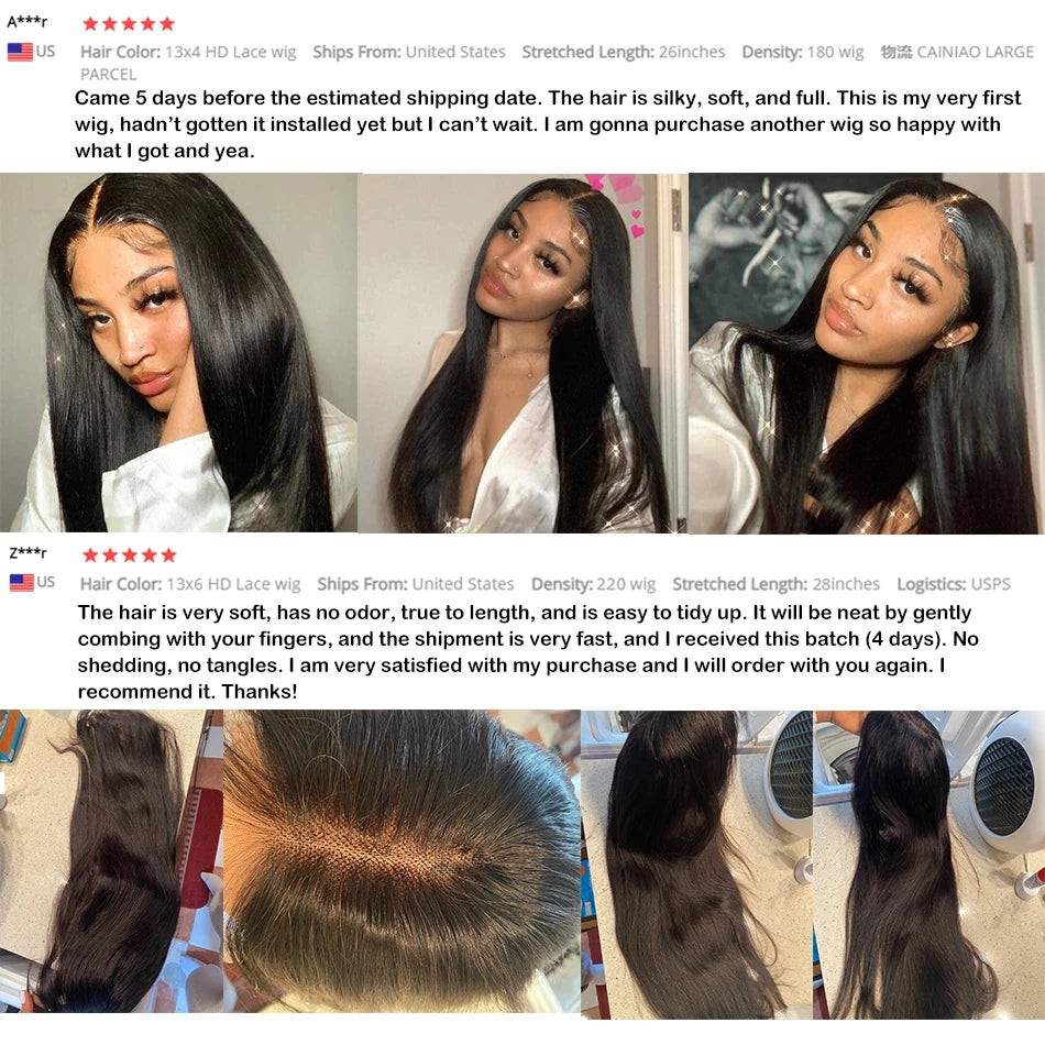 28, 30 inch Straight Human Hair |13x4/6 Lace Front