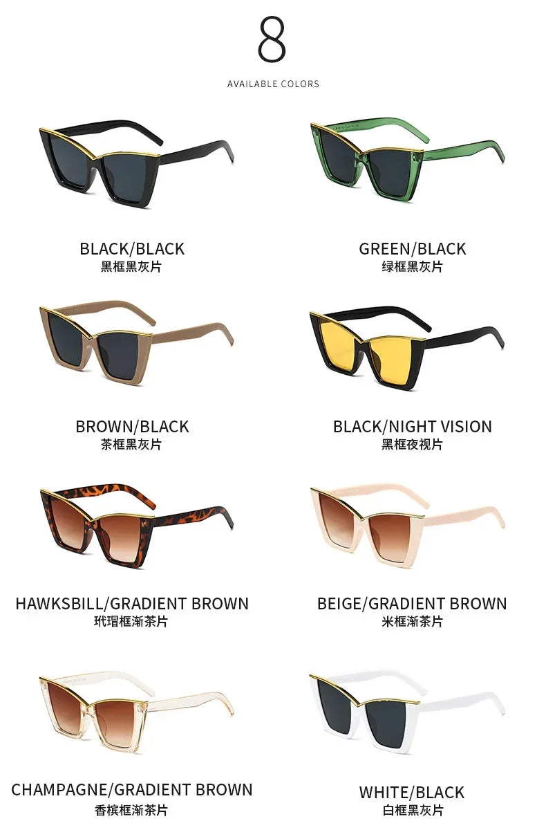 Cat Eye Square Retro Shades