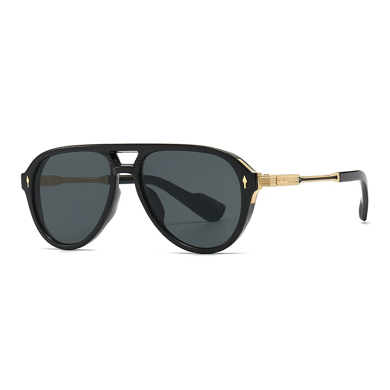 Aviator Double-Brorgon Square Frame Sunglasses