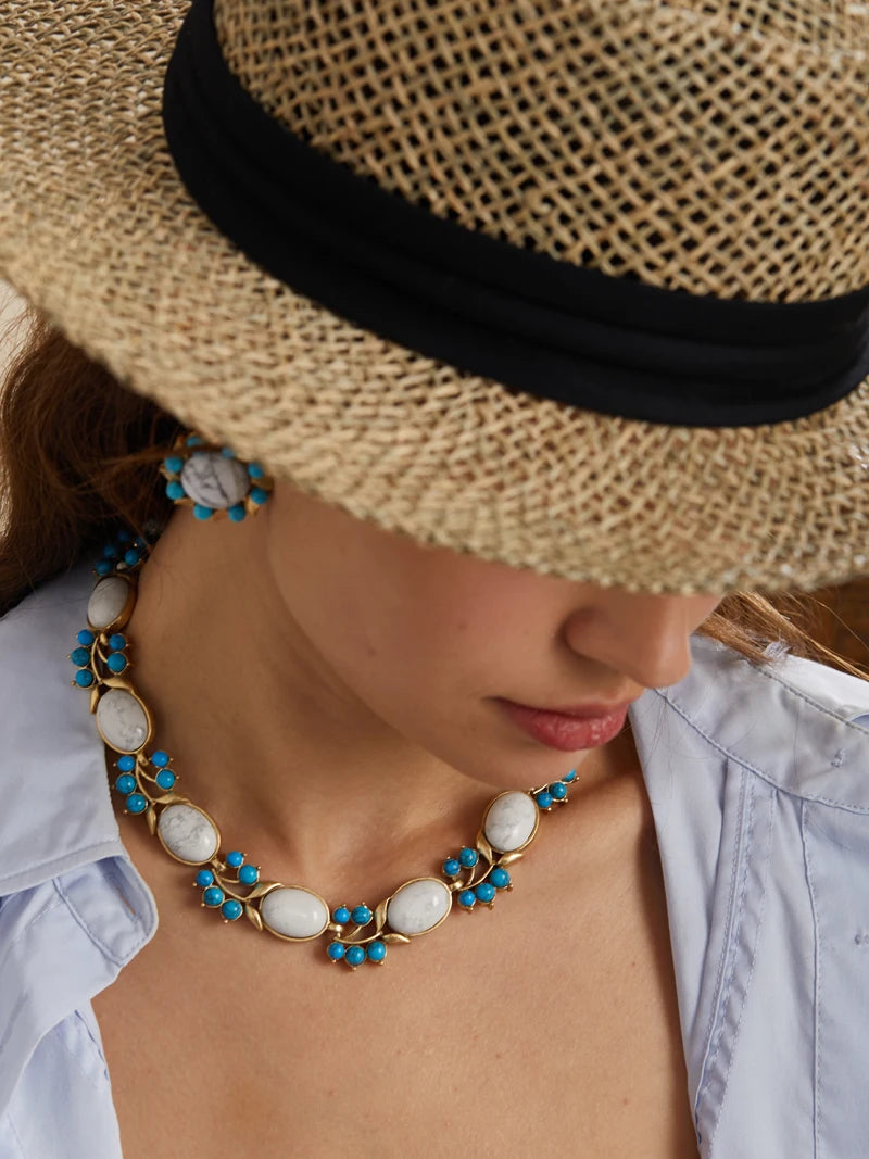 Natural Stone Turquoise Necklaces