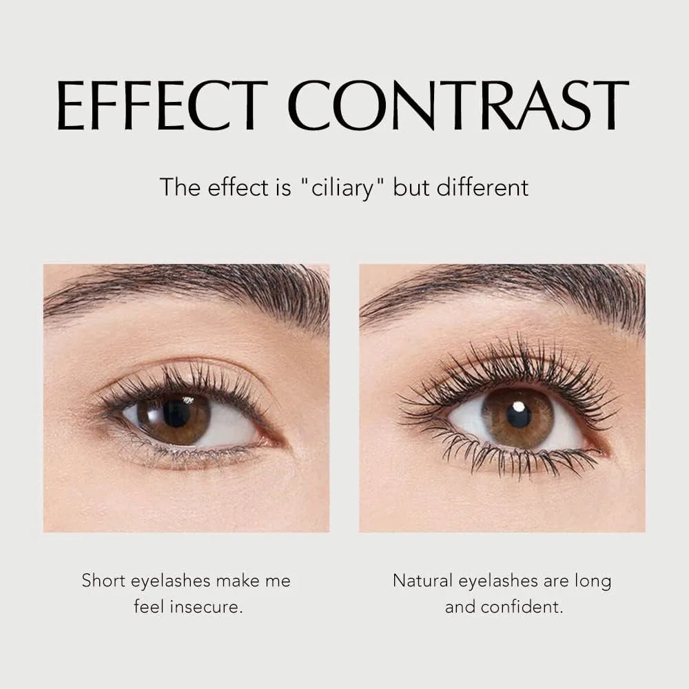Black Silk Fiber 5D Waterproof Mascara Lengthens Eyelashes Extension