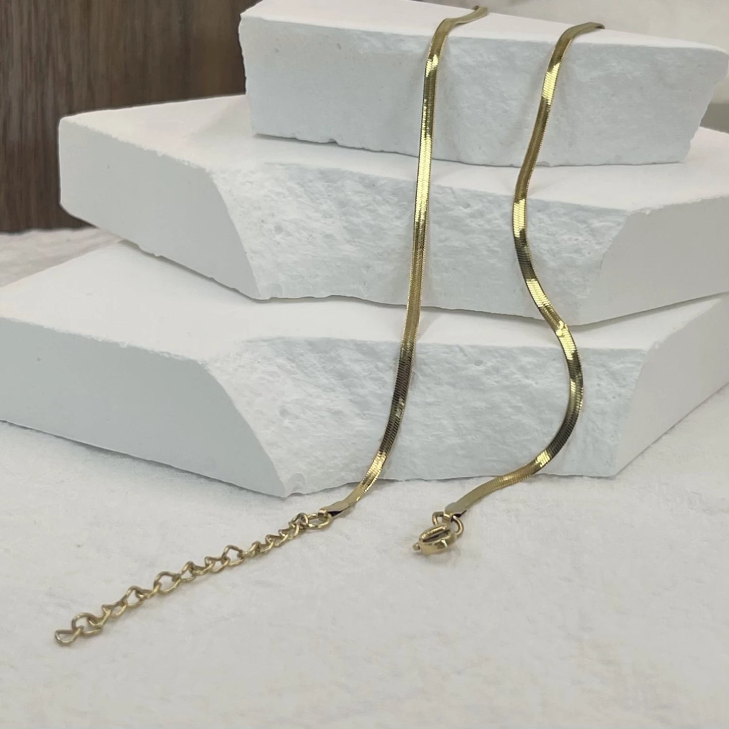 Unisex Herringbone Gold