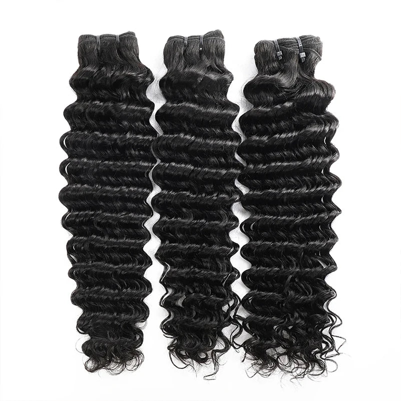 Brazilian 3 Bundles Virgin Deep Curly Human Hair