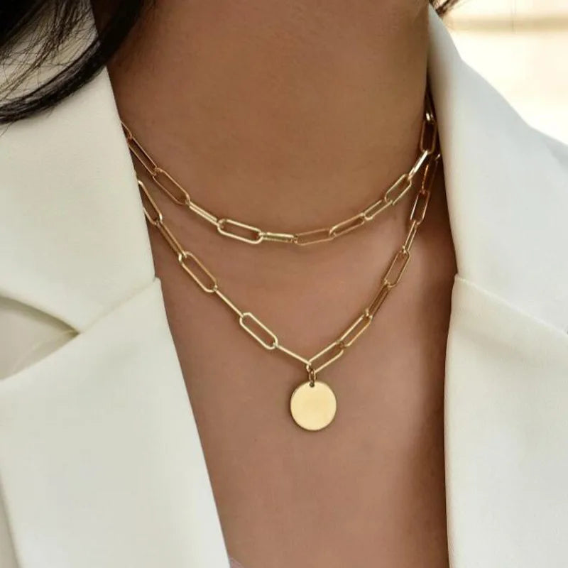 Crystal Pearl Layered Collar Necklace