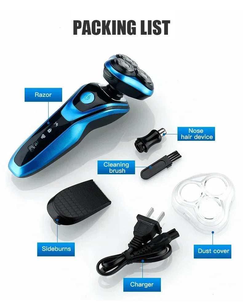 Electric multifunctional three-in-one shaver