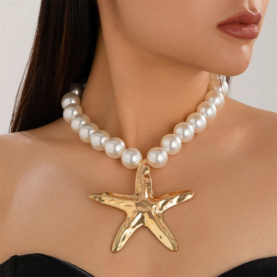 Exaggerated Punk Big Starfish Pendant Jewelry