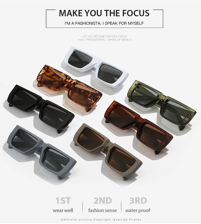 Trendy Designer Square Shades - UV400 Eyewear