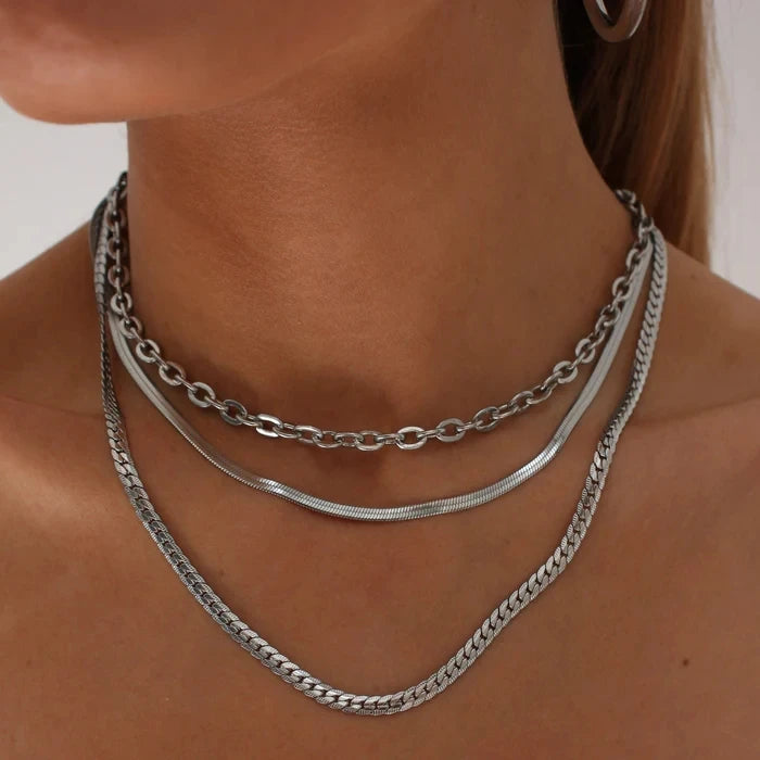Gold Heart-Shaped Trendy Multi-Layer Necklaces