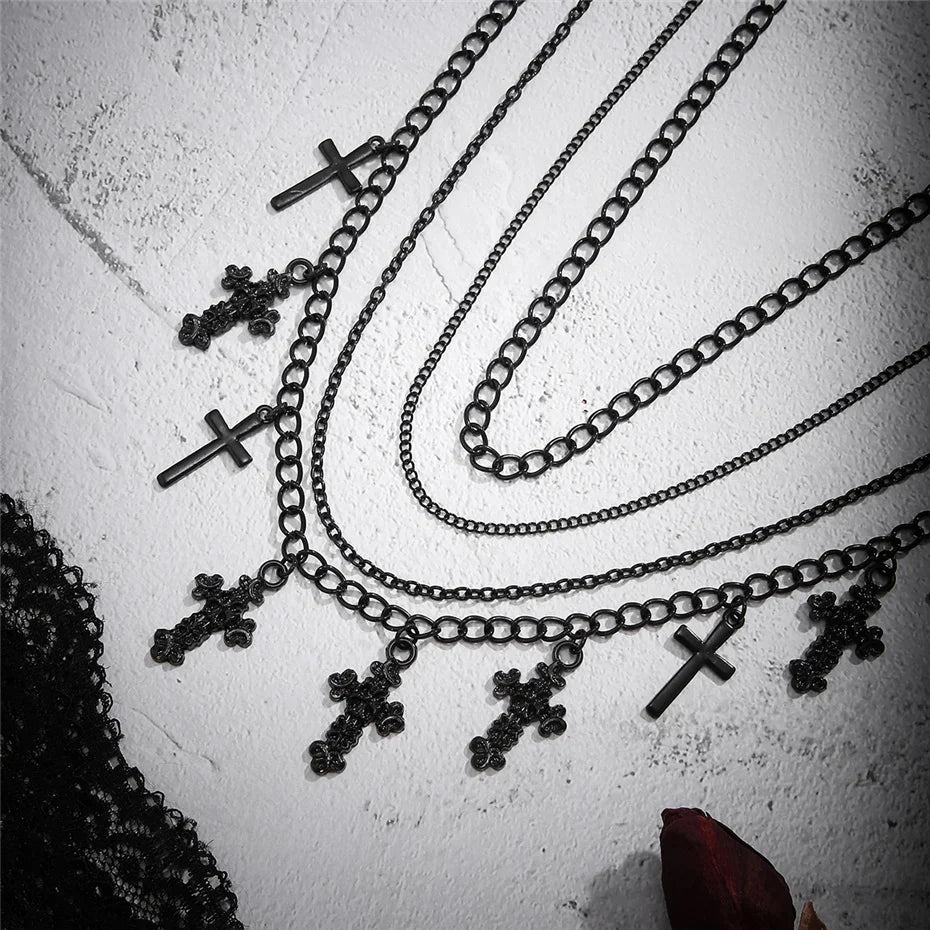 4Pcs Cross Tassel Pendant Jewelry