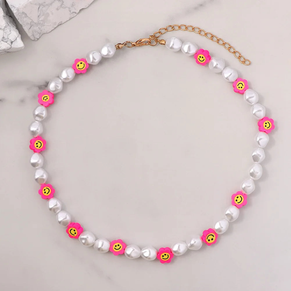 Smile Pearl Acrylic Fruit Heart Beads
