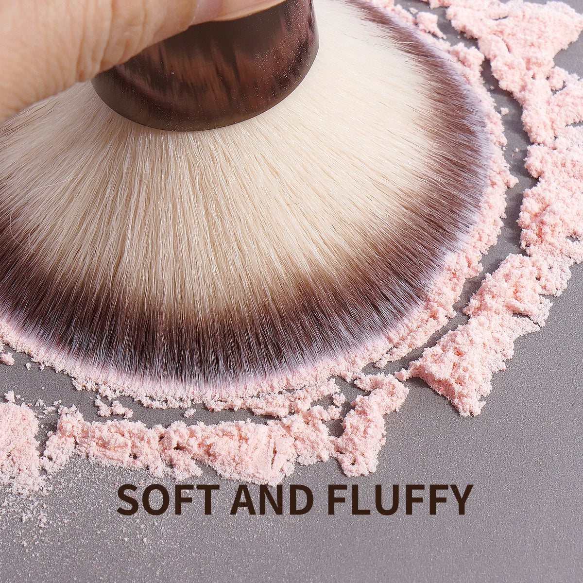 Double Head Foundation, Powder, Concealer, Blusher, Bronzer Makeup Brush- Soft Fiber