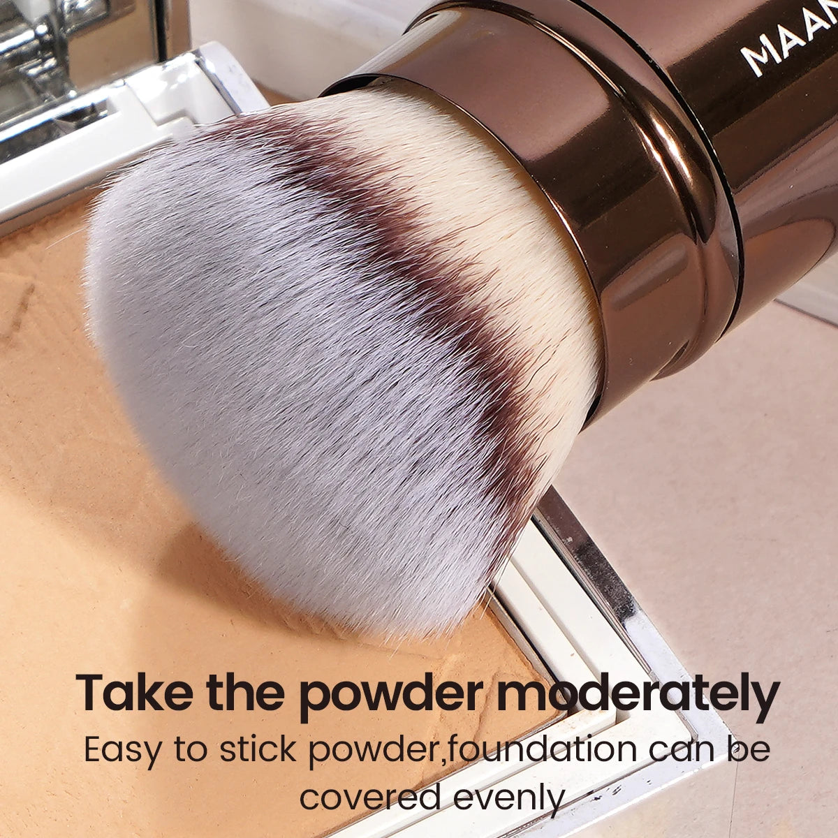 Double Head Foundation, Powder, Concealer, Blusher, Bronzer Makeup Brush- Soft Fiber