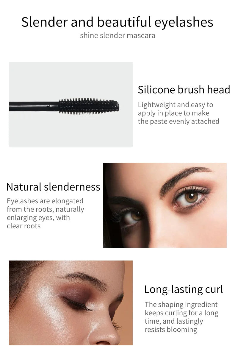 4D Slim, Thick, Curled, Waterproof, Long lasting, Non Staying Mascara