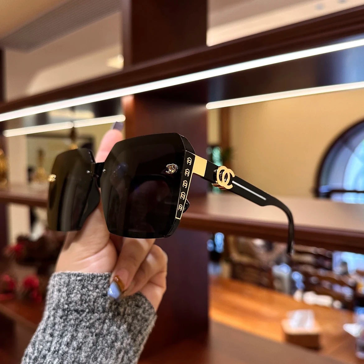 Vintage Square UV400 Sun Glasses