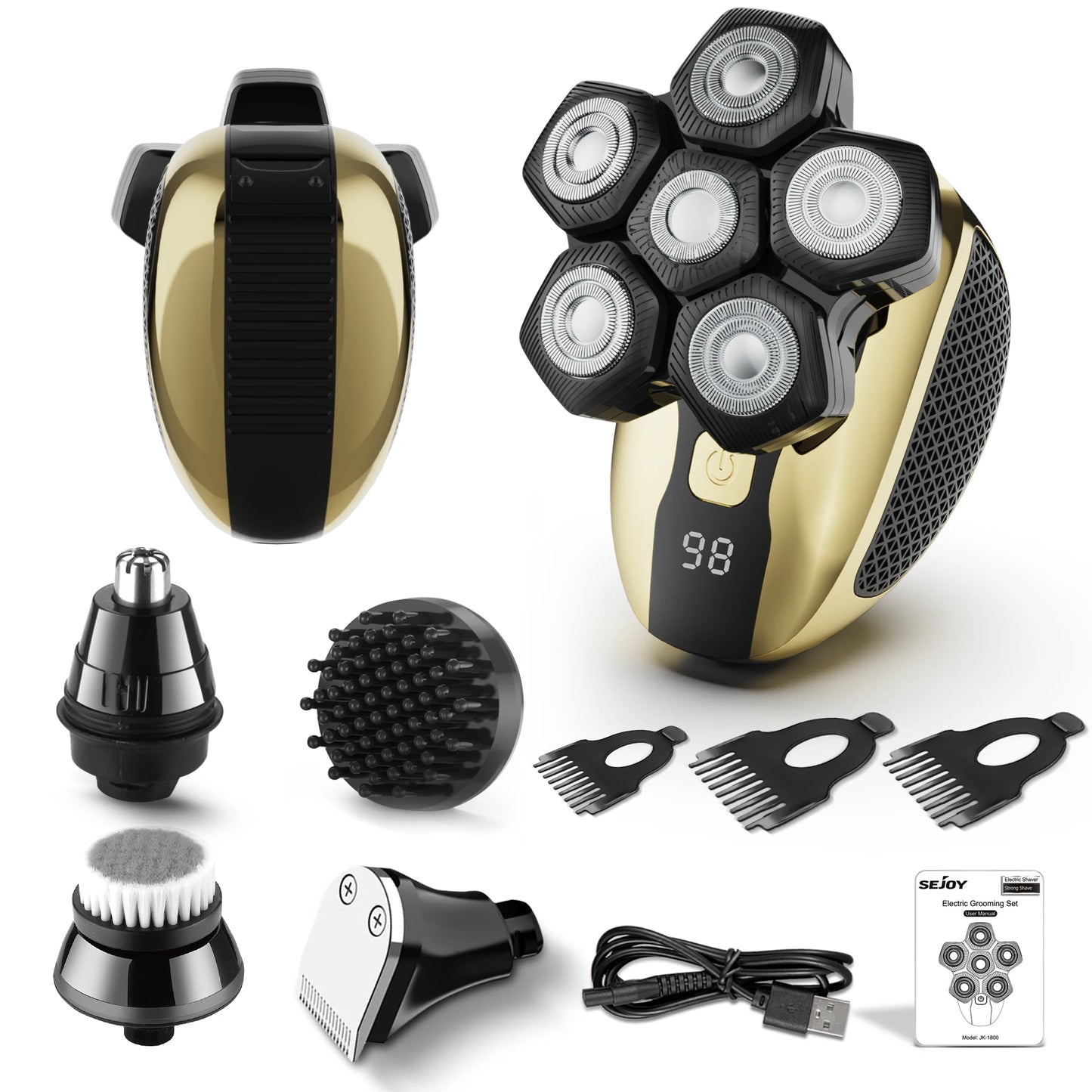 6D Floating Multifunctional Rechargeable Shaving Machine