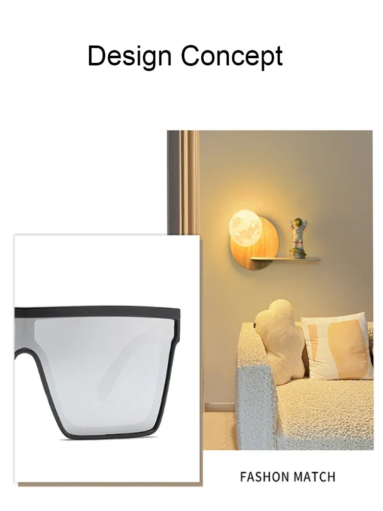 Retro cyberpunk Color Film Sunglasses