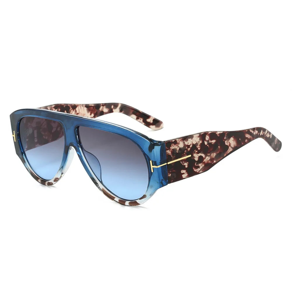 Fashion Pilot Sunglasses Women Brand Designer Large Frame Ins UV400 Ladies Shades Glasses