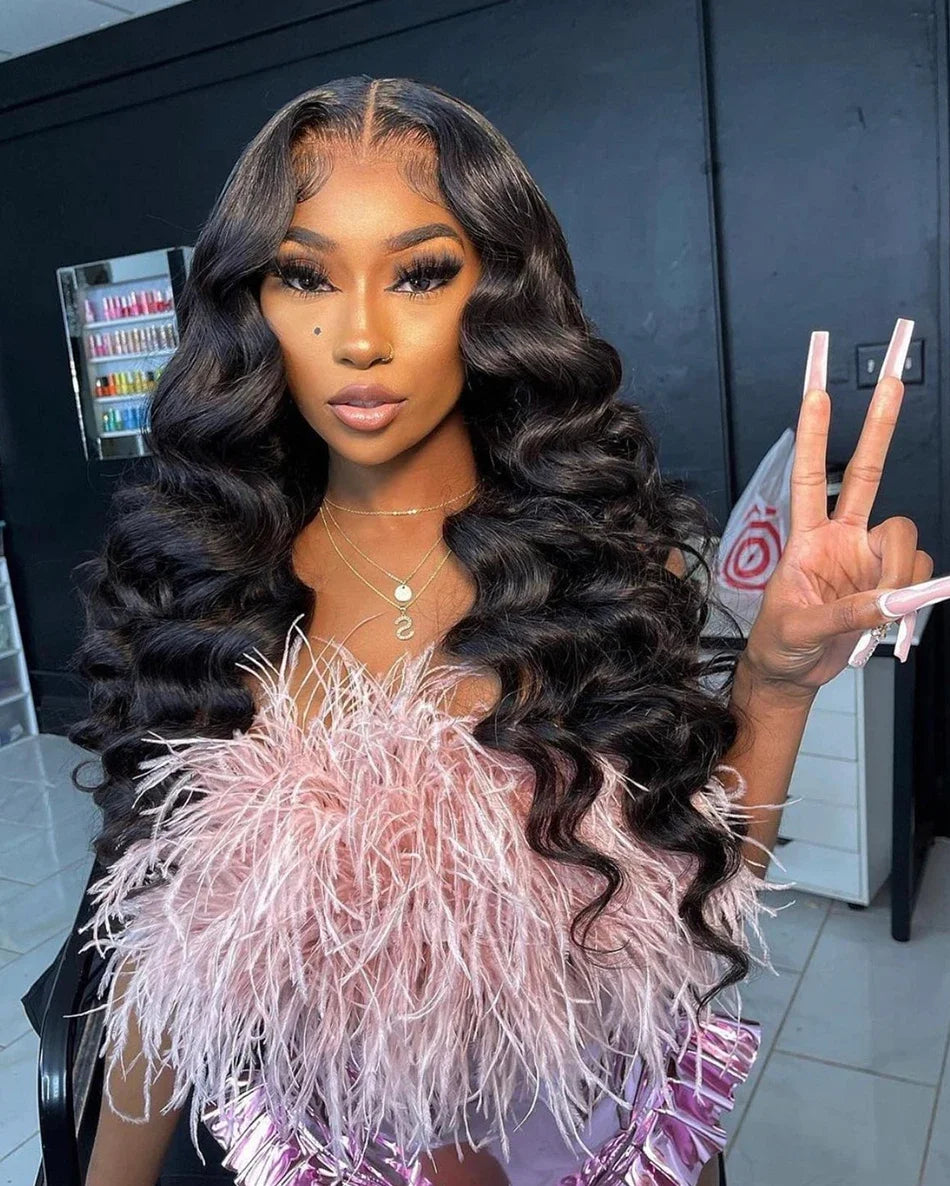 13x6 Loose Lace Front Human Hair Wigs | 250% Transparent 30, 40 Inch