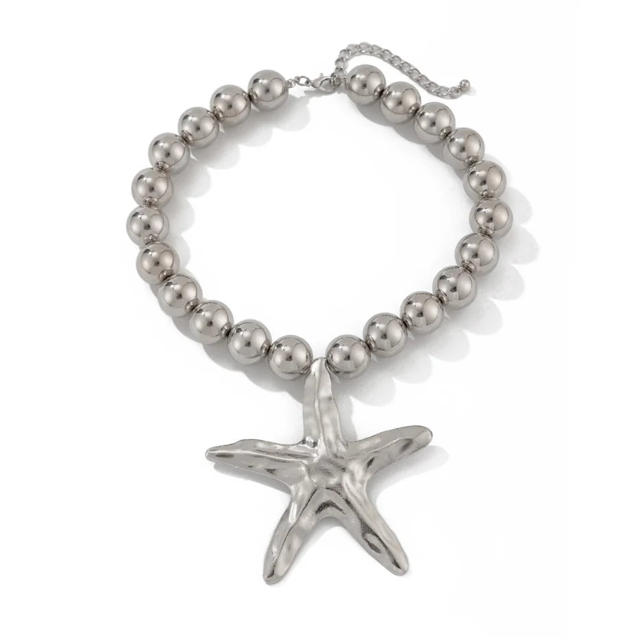 Exaggerated Punk Big Starfish Pendant Jewelry