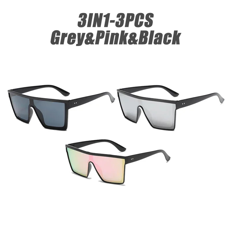Retro cyberpunk Color Film Sunglasses