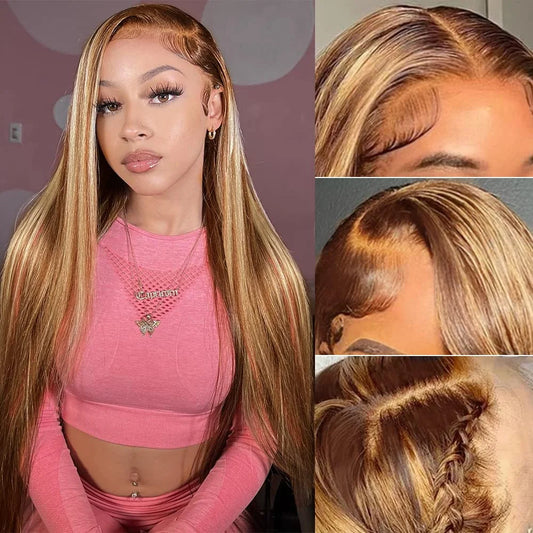 13x6 HD Lace Frontal | PrePlucked 30 Inch  Honey Blonde