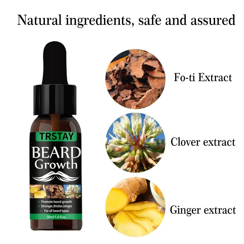 Beard Hair Growth - Essential Oil Anti Hair Loss