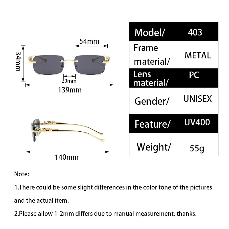 Luxury Golden Leopard Frame Sunglasses | UV400