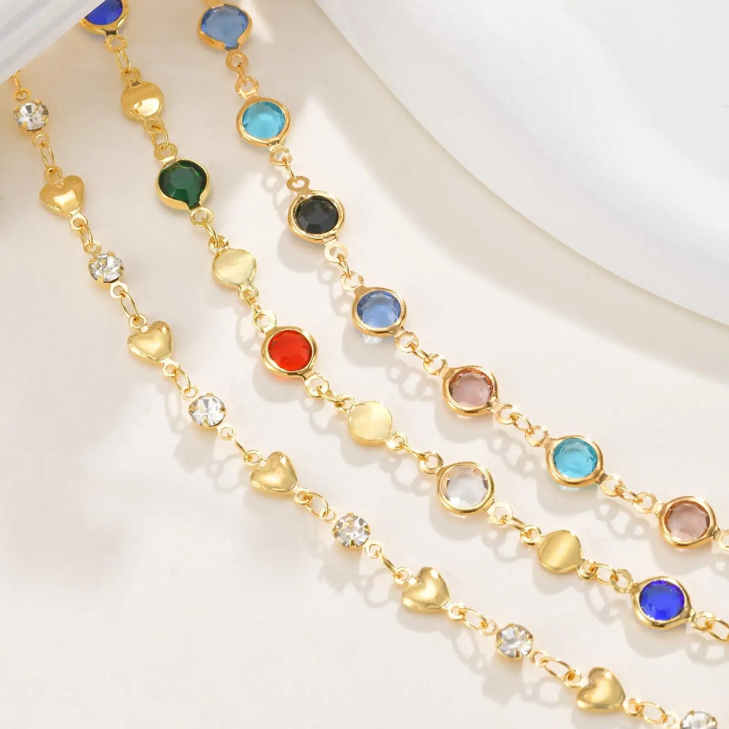 Dainty Colorful Glass Long Y-shaped Necklace