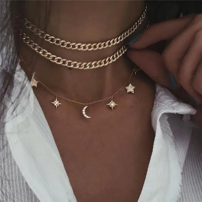Boho Multi-element Crystal Necklaces