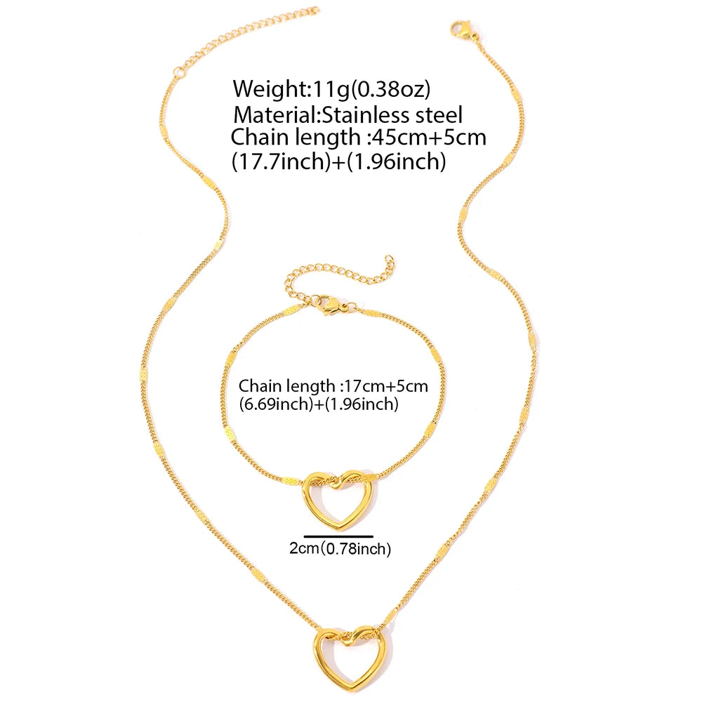 Heart Light Luxury High-end Jewelry Set