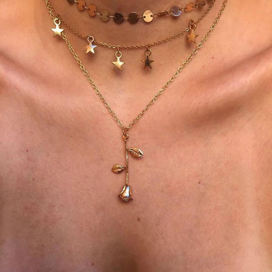 Boho Multi-element Crystal Necklaces