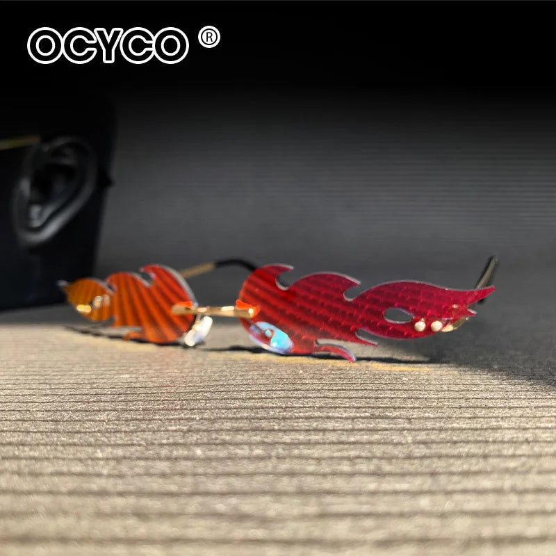 Luxury Rimless Wave Sunglasses