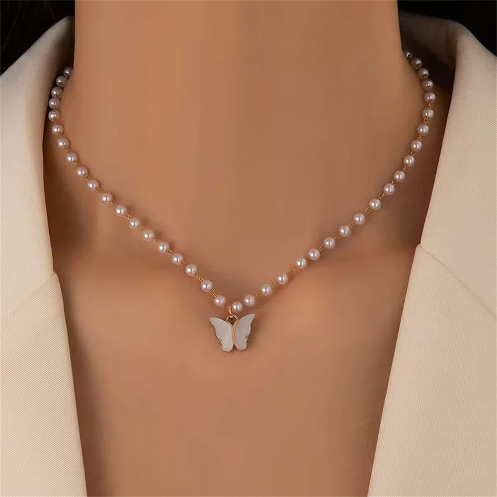 Fashion Gold Pearl Pendant Necklace