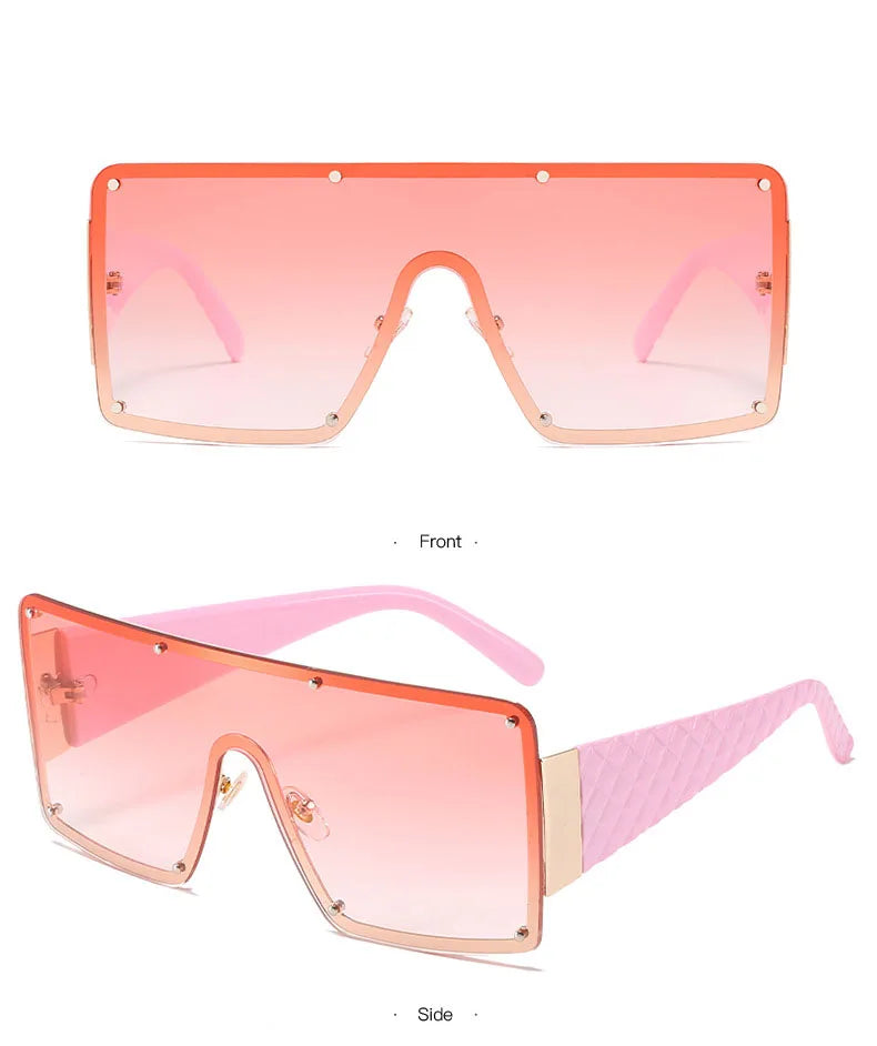 One-piece Wide-rimmed Sunglasses