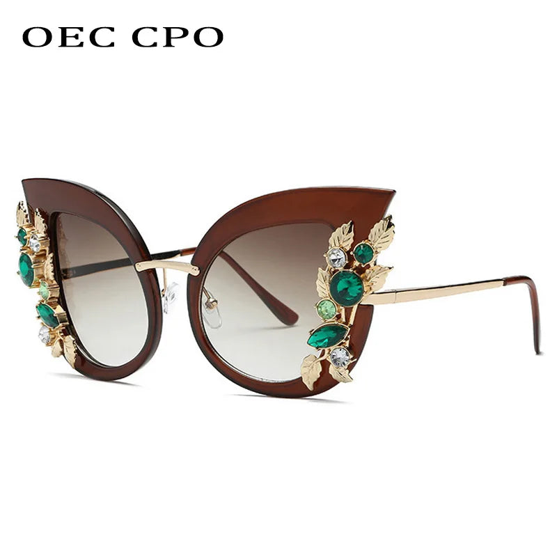 Diamond Luxury Rhinestone Butterfly SunGlasses