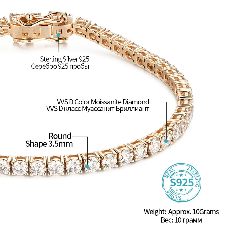 Moissanite 925 Silver Wedding Party Jewelry
