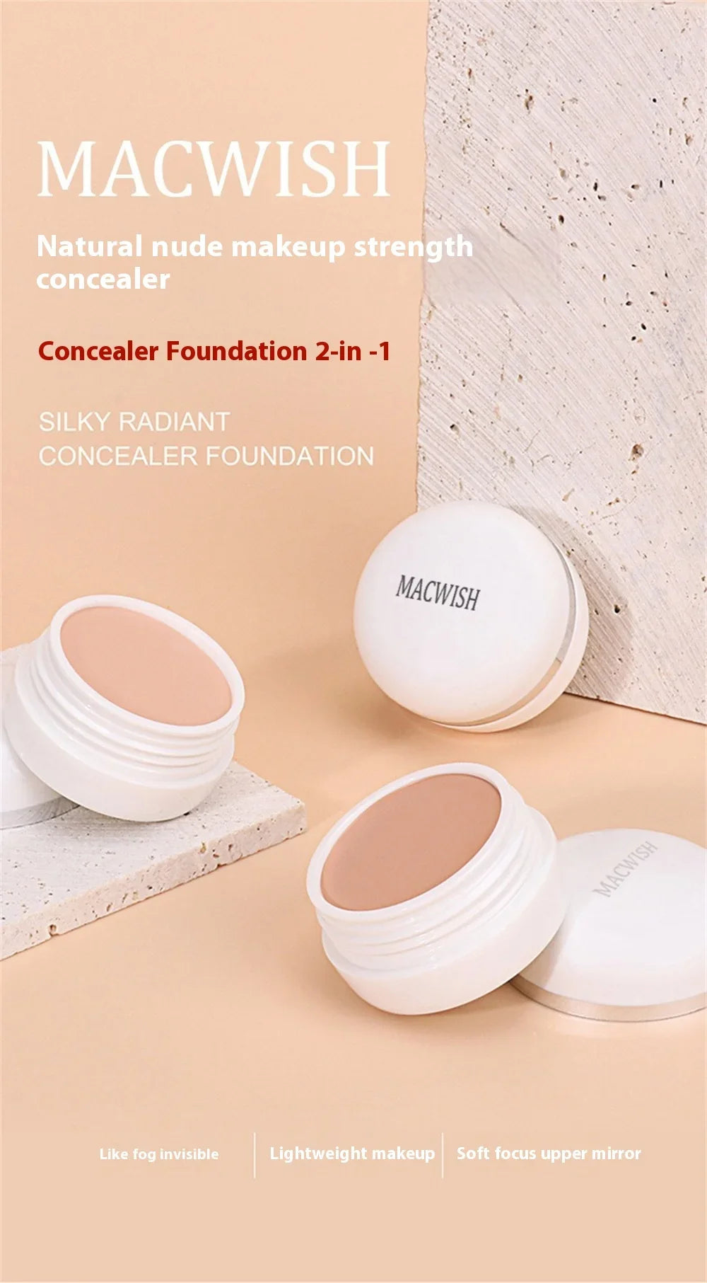 High Coverage Concealer | Lasting Waterproof Foundation | BB Cream |Cover Anti Dark Circle Freckle