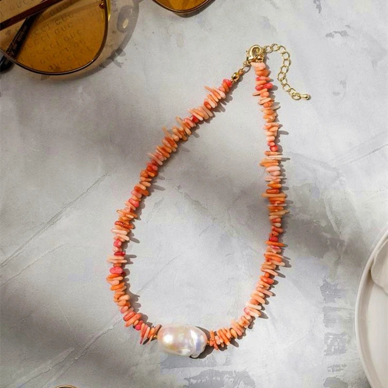 Natural Baroque Pearl Pendant Necklace