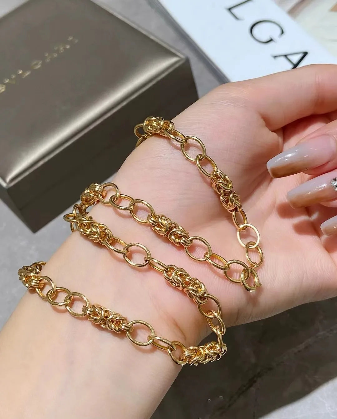 18k Original AU750 Gold Luxury Quality Jewelry