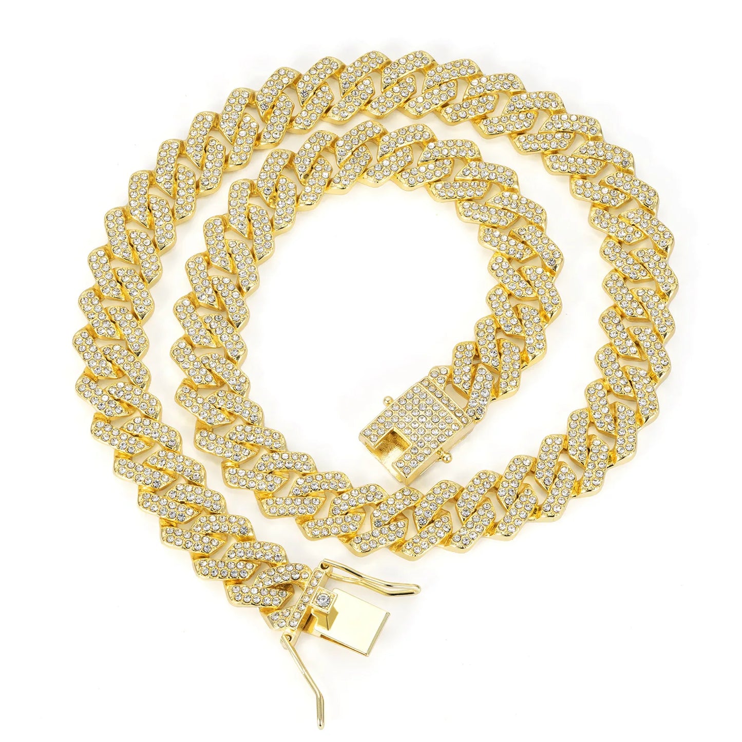 Hip Hop Shiny Cuban Link | Rhinestone Iced Out