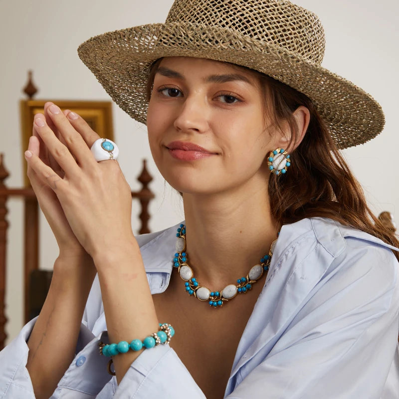 Natural Stone Turquoise Necklaces